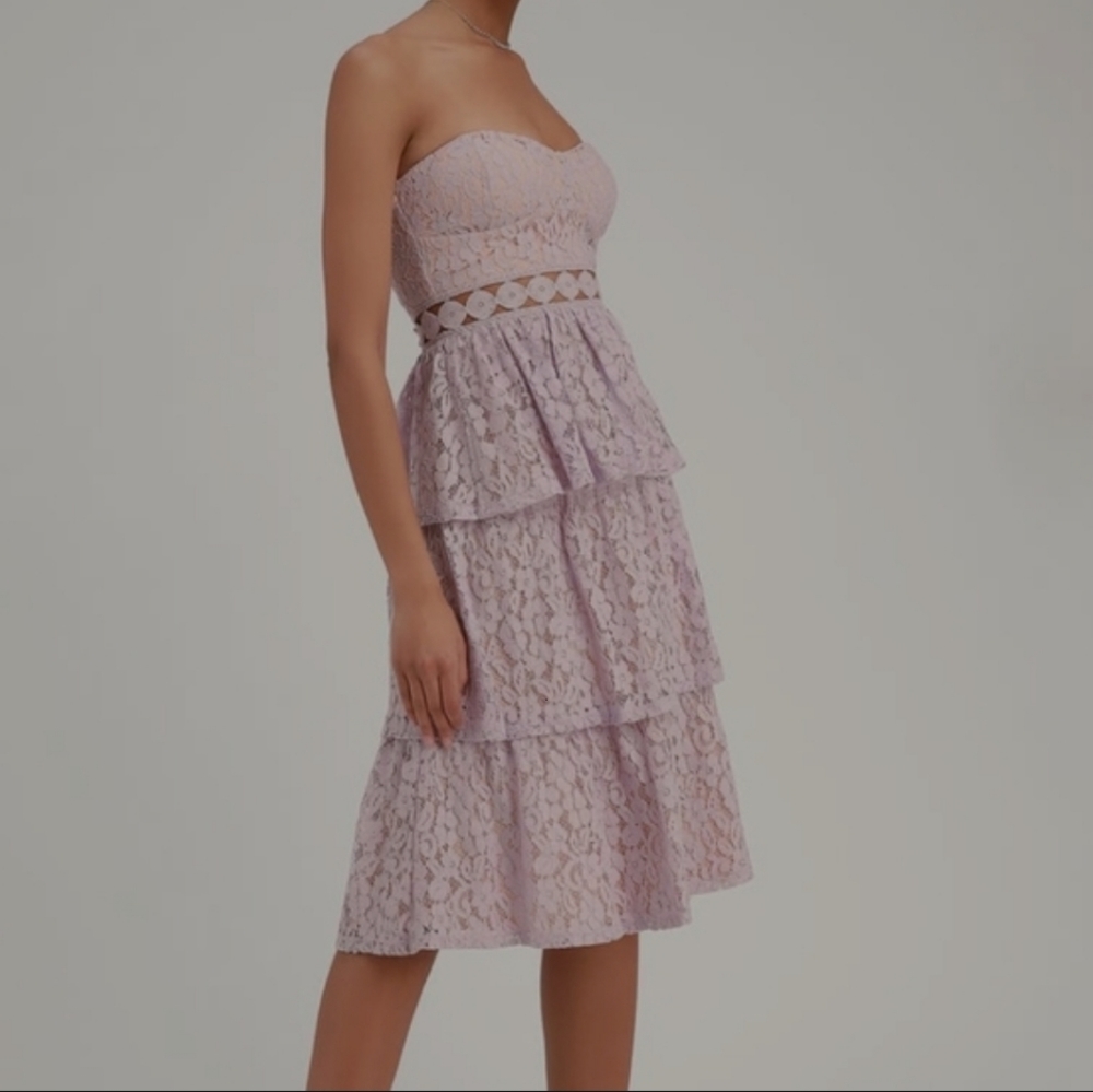 Lulus Lilac Adorn Lace Dress